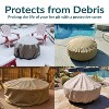Sunnydaze Outdoor Heavy-Duty Weather-Resistant PVC and 300D Polyester Round Fire Pit Cover with Drawstring and Toggle Closure - 4 of 4