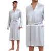 INSPIRE CHIC Men's Satin Long Sleeve Robe with Shorts Sleepwear 2-Piece Set - 3 of 4