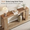 HDZNVF 70.9in Extra Long Farmhouse Console Table Narrow Wood Entryway Sofa Table Behind Couch - 3 of 4