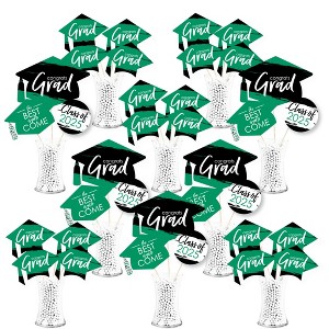 Big Dot of Happiness 2025 Green Graduation Party Centerpiece Sticks - Showstopper Table Toppers - 35 Pieces - 1 of 4