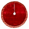 Christmas Magic 4ct Christmas Decorative Set Tree Skirts Burgundy - 2 of 4