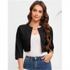 Clearlove Women's 3/4 Sleeve Open Front Knit Cropped Bolero Shrug Cardigan Sweater for Women - 3 of 4