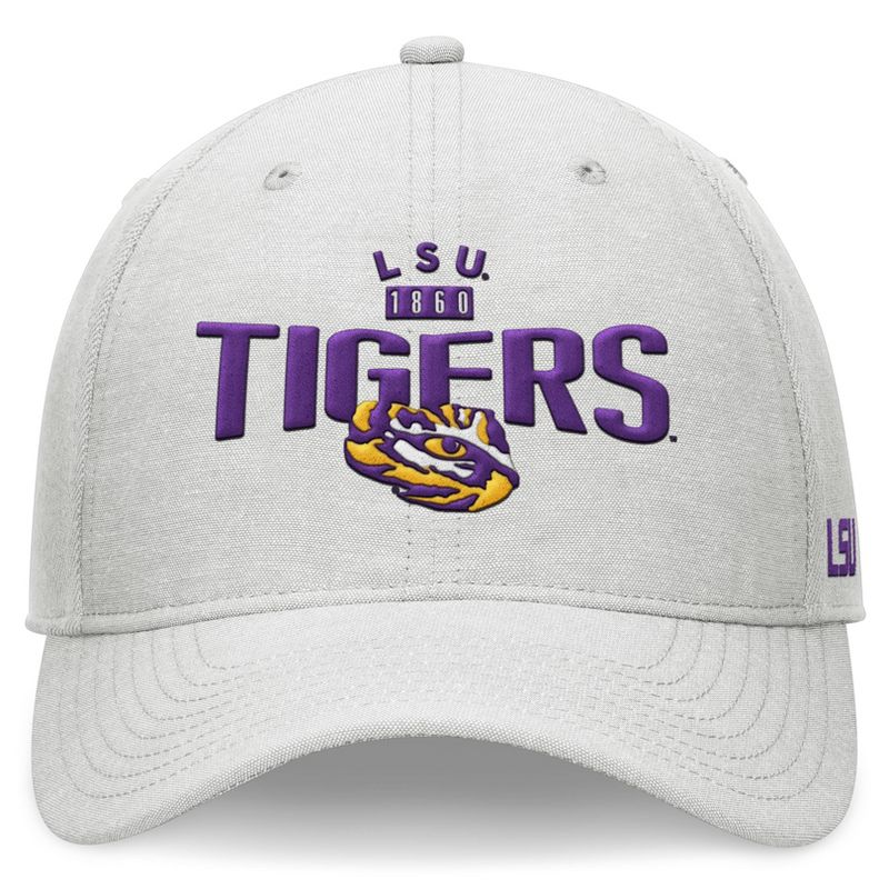 NCAA LSU Tigers Unstructured Chambray Cotton Hat - Gray, 2 of 5