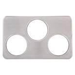 Winco Adaptor Plate with Three 6.38" Insert Holes for Steam Tables, Stainless Steel