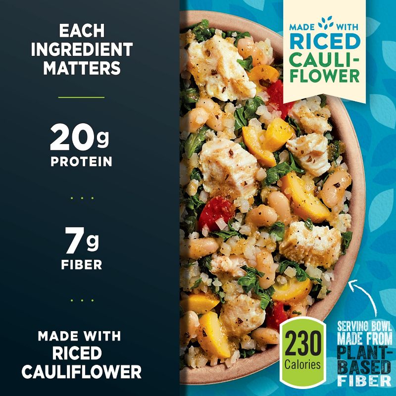 Healthy Choice Gluten Free Frozen Power Bowl Basil Pesto Chicken with Riced Cauliflower - 9.25oz, 3 of 7