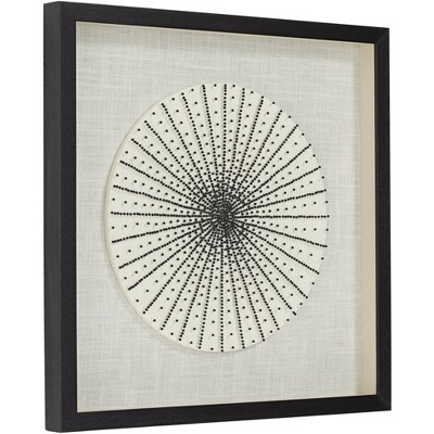 Geometric Burst Black and White Framed Wall Art Set