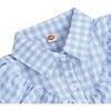 Girls Sleeveless Plaid Button Down Shirt Summer Crop Tops Tie Knot Ruffle Sleeve Shirt Blouse 3-12Y - 3 of 4