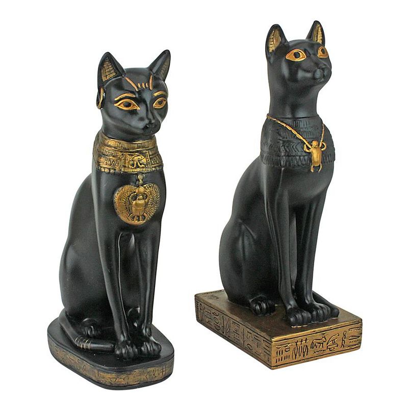 Design Toscano Egyptian Cat Goddess Bastet Statues: Set of Two, 2 of 8