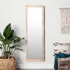 Carved Dot Natural Wood Floor Mirror - Opalhouse™ - image 2 of 4