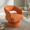 Lirago 27" Wide Orange 360° Swivel Barrel Chair Velvet Accent Armchair - 2 of 4