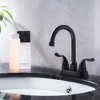 ChicFurnit Bathroom Sink Faucet 2 Handle Centerset Faucet with Pop Up Drain and Water Supply Lines for Modern Bathrooms, Black, 16"*12"*3" - 2 of 4