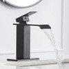 BWE Waterfall Single Hole Single-Handle Low-Arc Bathroom Faucet With Supply Line - 3 of 4