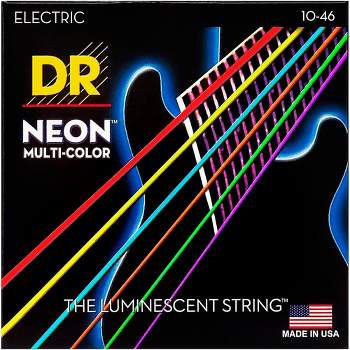 DR Strings Hi-Def NEON Multi-Color Coated Medium Electric Guitar Strings