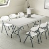 6-Foot Bi-Fold Folding Table - Heavy Duty Indoor Outdoor Plastic Banquet Table - 4 of 4
