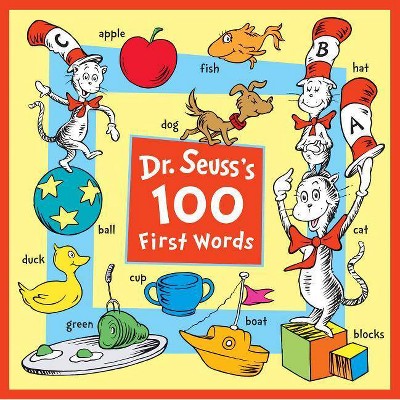 Dr. Seuss's 100 First Words - by Dr Seuss (Hardcover)