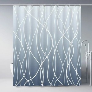 LunaLulinlk Stripe Shower Curtain - 1 of 4