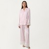 Anna-Kaci Lounge Women's 3-Piece Pajama Set with Button Front Top Relaxed Pants and Matching Adjustable Strap Sleep Cami - 2 of 4
