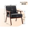 Mid-Century Modern Armchair, Accent Lounge Chair with Solid Wood Frame and Extra-Thick Backrest for Living Room – Cuddlewood - 4 of 4