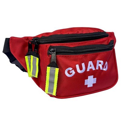 Kemp USA Premium Hip Pack with GUARD Logo, Red
