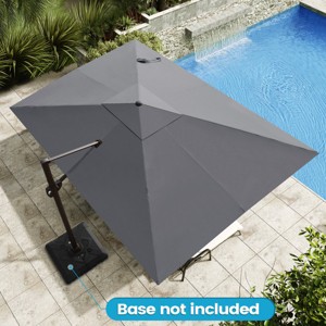 Crestlive Products 9x11.5FT Cantilever Umbrella UV30+ Outdoor 360 Degree Rotation Offset Umbrella 6 Heights Adjustable Cantilever Patio Umbrella - 1 of 4