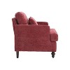 Deja Wood Frame Chenille Accent Chair, Modern Armchair for Living Room - Maison Boucle - 3 of 4
