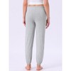 INSPIRE CHIC Womens Cotton Pajamas Drawstring Elastic Waist Striped Pants with Pockets - 4 of 4
