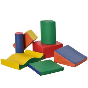 TopComfy Baby and Toddler Learning Toy Seven Piece Soft Climbing Blocks Set for Indoor Creative Play, Multicolored, 23.5"*15.8"*4.3" - 1 of 4