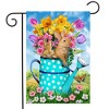 Bunny And Watering Can Spring Garden Flag Floral Easter 18" x 12.5" Briarwood Lane - image 2 of 4