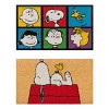 Licensed Peanuts Snoopy Everyday Holiday Graphic Novelty Natural Coir Non-Slip Indoor/ Outdoor 2 Pack Door Mats - 2 of 4