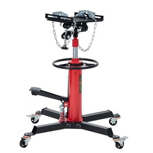 Hydraulic Transmission Jack, 1322 LB Capacity, High Lift Transmission Lift with Dual Plungers, 360° Rotation & 30° Tilting Saddle for Home Garage - 1 of 4