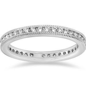 Pompeii3 1/2ct Channel Diamond Eternity Wedding White Gold Ring - 1 of 4