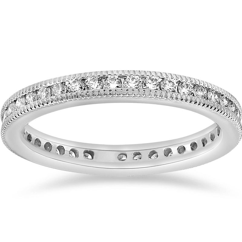 Pompeii3 1/2ct Channel Diamond Eternity Wedding White Gold Ring, 1 of 5