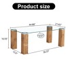 Round Clear Glass Dining Table With A Unique Shape For 4-6 People, Gold Metal Legs, Suitable For Desks, Kitchens, Terraces, Dining Rooms. - 2 of 4