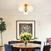 LLHZSY 3-Light 22" Modern Sputnik Globe Glass Semi Flush Mount Ceilling Light Fixture - Gold - 3 of 4