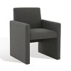Maisey Linen Dining Chair - SFV5053 - Charcoal Grey - Safavieh Couture - 4 of 4