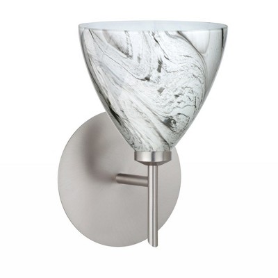 Besa Lighting Mia 1 - Light Wall Light in  Satin Nickel