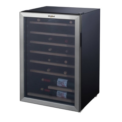 Whirlpool 40 Bottle 4.5 Cu. Ft Wine Refrigerator - Stainless Steel WHW45S