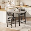 Dining Table Set for 2 w/Counter Height Table & 2 Upholstered Stools,3-Pcs Kitchen Table Set with Corner Protector,for Kitchen Room,Apartment,Pub - 3 of 4
