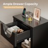 Bestier Nightstands Set of 2 with Charging Station, Modern LED End Table Bedside Table with Drawer for Bedroom & Living Room - 3 of 4
