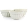 Gibson Broadbrook 3 Piece Stoneware Mixing Bowl Set in Linen - 3 of 4