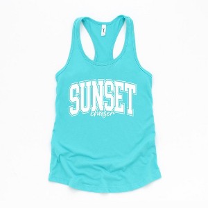 Simply Sage Market Women's Varsity Sunset Chaser Racerback Graphic Tank - 1 of 3