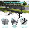 Itopfox Heavy Duty Metal Park Bench with Backrest, Portable Outdoor Bench for Commercial & Residential Use in Parks, Malls, Patios, Decks, Black - 4 of 4