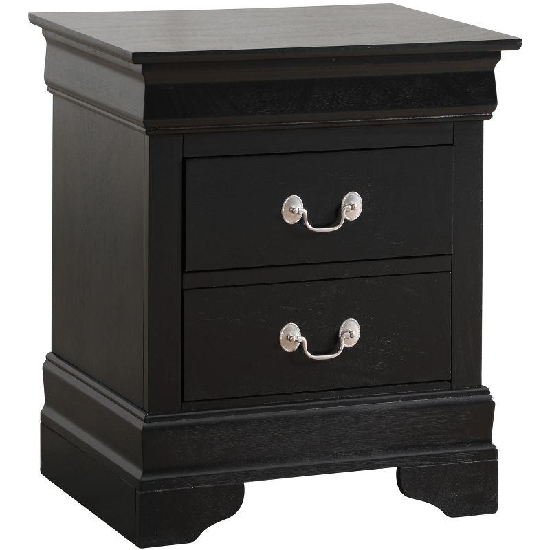Passion Furniture Louis Philippe 2-Drawer Nightstand (24 in. H X 21 in. W X 16 in. D), 2 of 7
