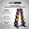 HolaHatha Hex Dumbbell Set with Hand Weights and Storage Rack - 2 of 4