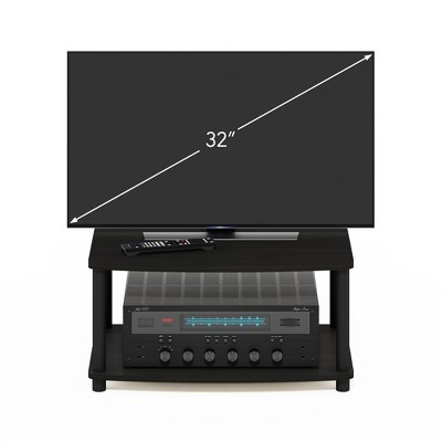 Espresso Black 2-Tier PVC Composite TV Stand