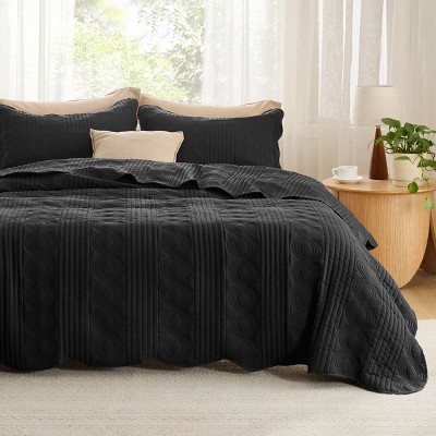 | 2-3 Pcs Pre-Washed Bedspread Bedding Sets Ultra Soft Coverlet Quilted Bedding for All Seasons