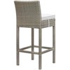 Modway Conduit Bar Stool Outdoor Patio Wicker Rattan Set of 2 - Light Gray White - 4 of 4