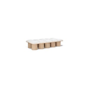 Meridian Furniture,Pavilion Boucle Fabric Bench - 1 of 4