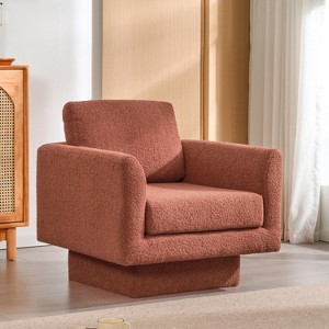 Whisen Modern Swivel Accent Chair with Thick Cushion - 1 of 4