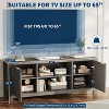 Mid Century TV Stand for TVs Up to 65 Inches,Modern Media Console with Storage Cabinets & Open Shelves - 4 of 4